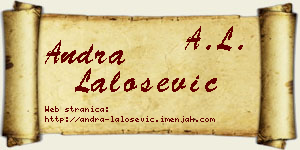 Andra Lalošević vizit kartica